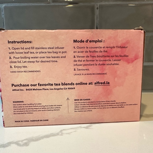 ALFRED Ceramic & Stainless Steel Teapot 20oz dripless spout heat resistant - Picture 13 of 16